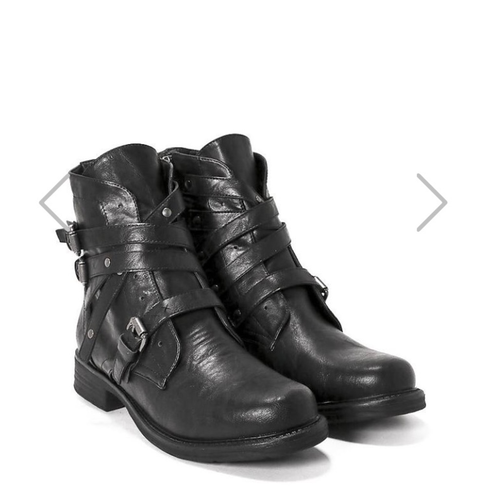 Nasty Gal Vegan Leather Ghost Rider Boot